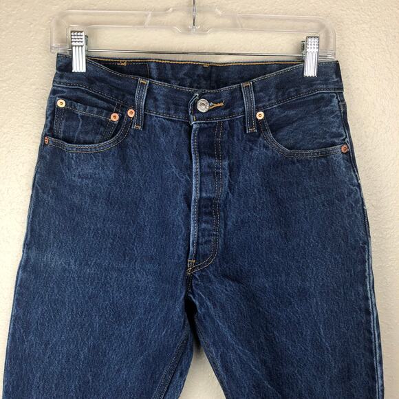 Vintage Y2k Levi's 501 501XX Classic Straight Blue Button Fly Denim Jeans 31x36 - Picture 3 of 12
